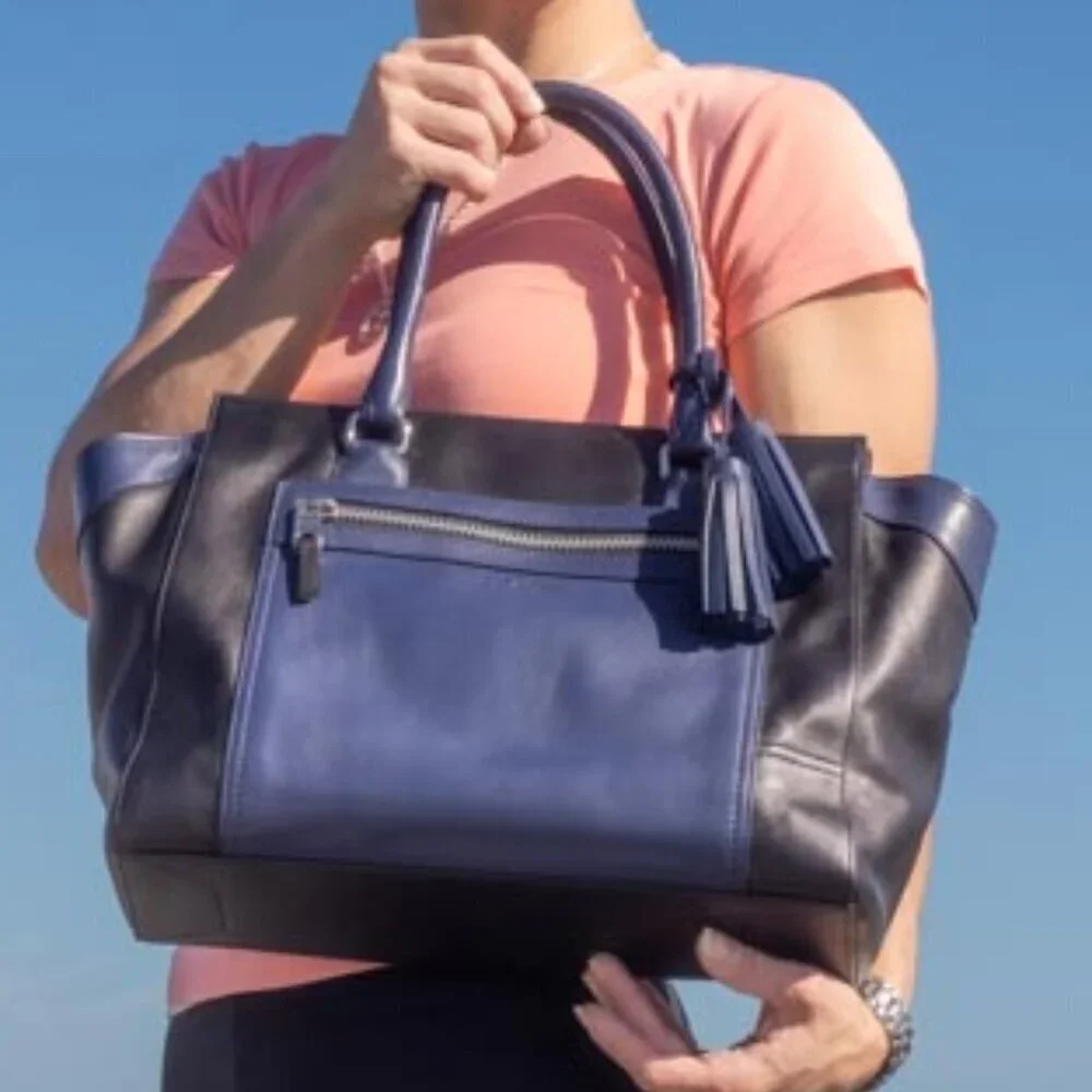 New, Coach Legacy Colorblock Candace Carryall - Picture 7 of 15